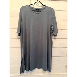 XL Eileen Fisher Blue Tencel Spandex Knit Tunic Top